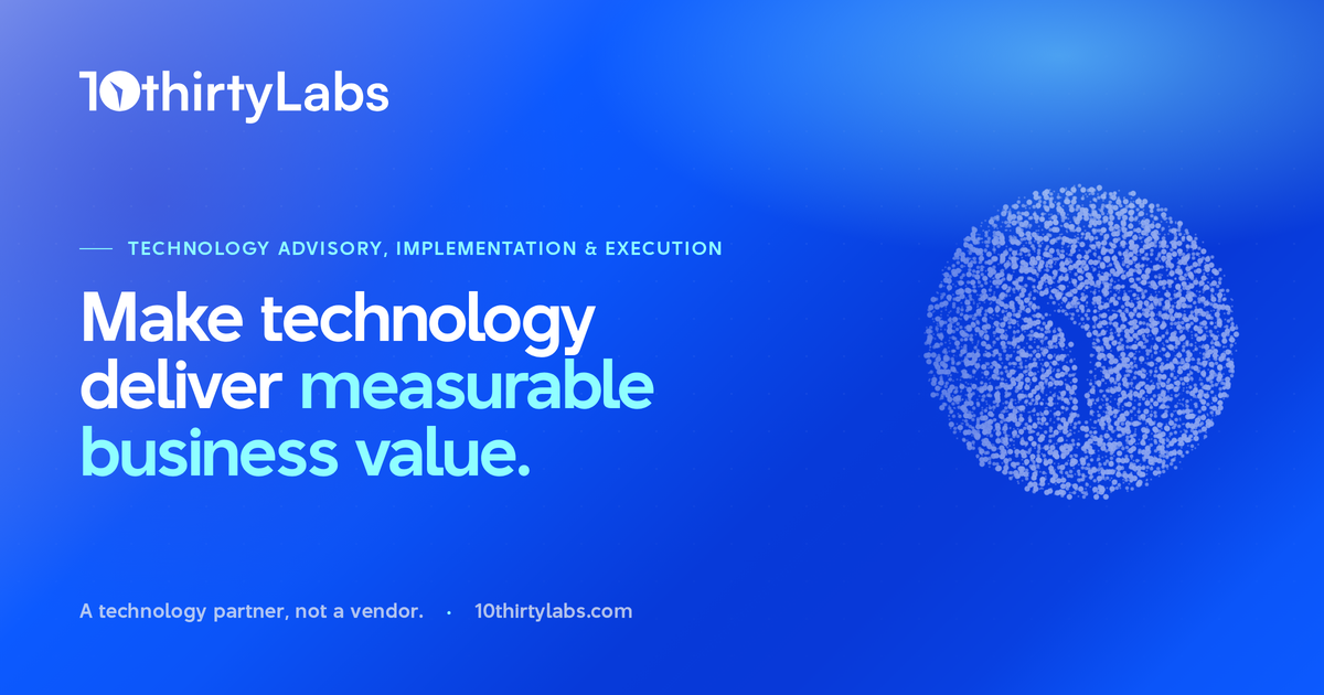 A visual selected by 10thirtyLabs for its website