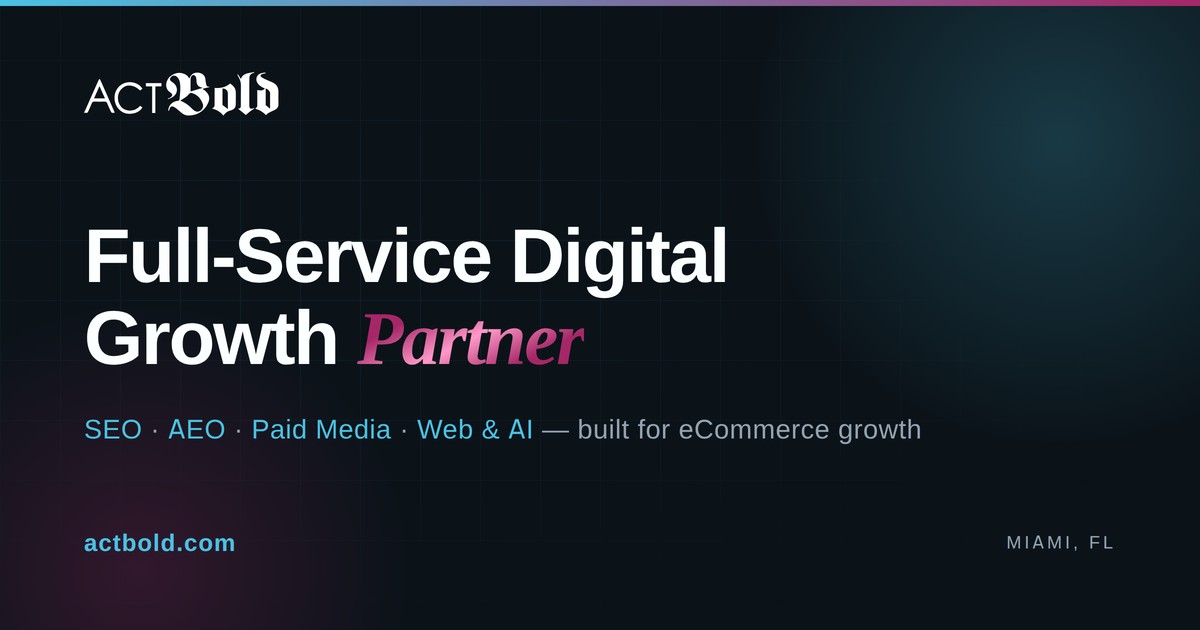 A visual selected by Act Bold for its website
