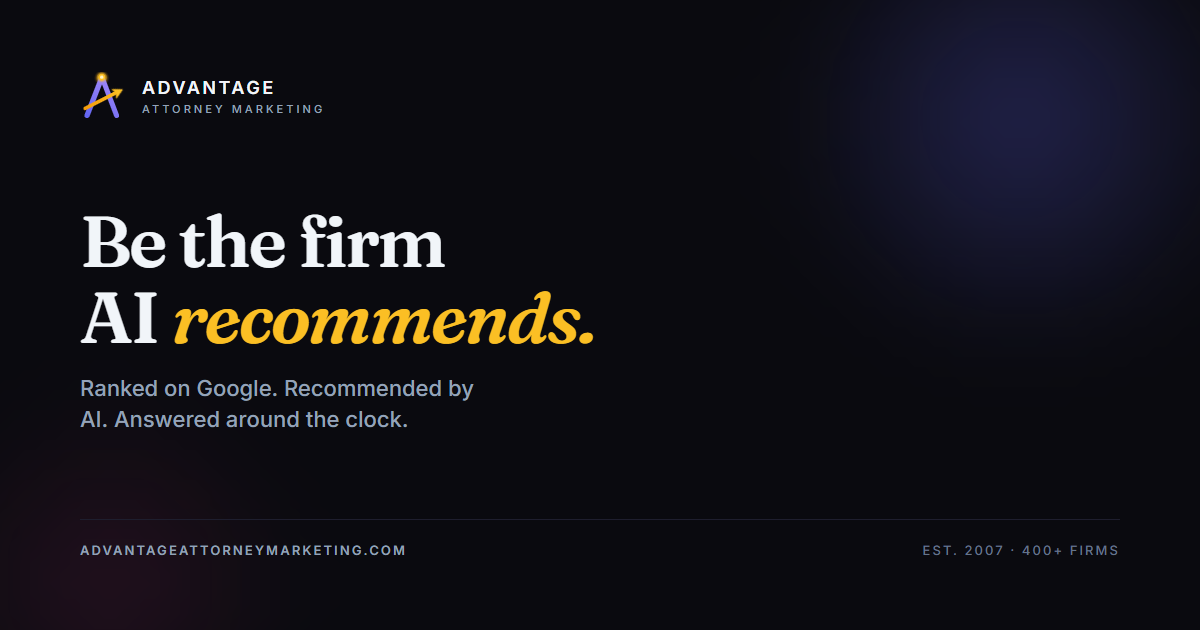 A visual selected by Advantage Attorney Marketing for its website