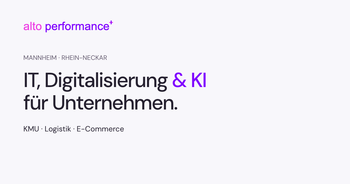 A visual selected by ALTO PERFORMANCE HOLDING UG for its website