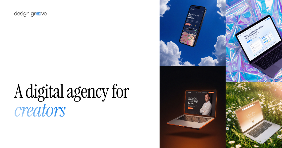A visual selected by Design Groove for its website