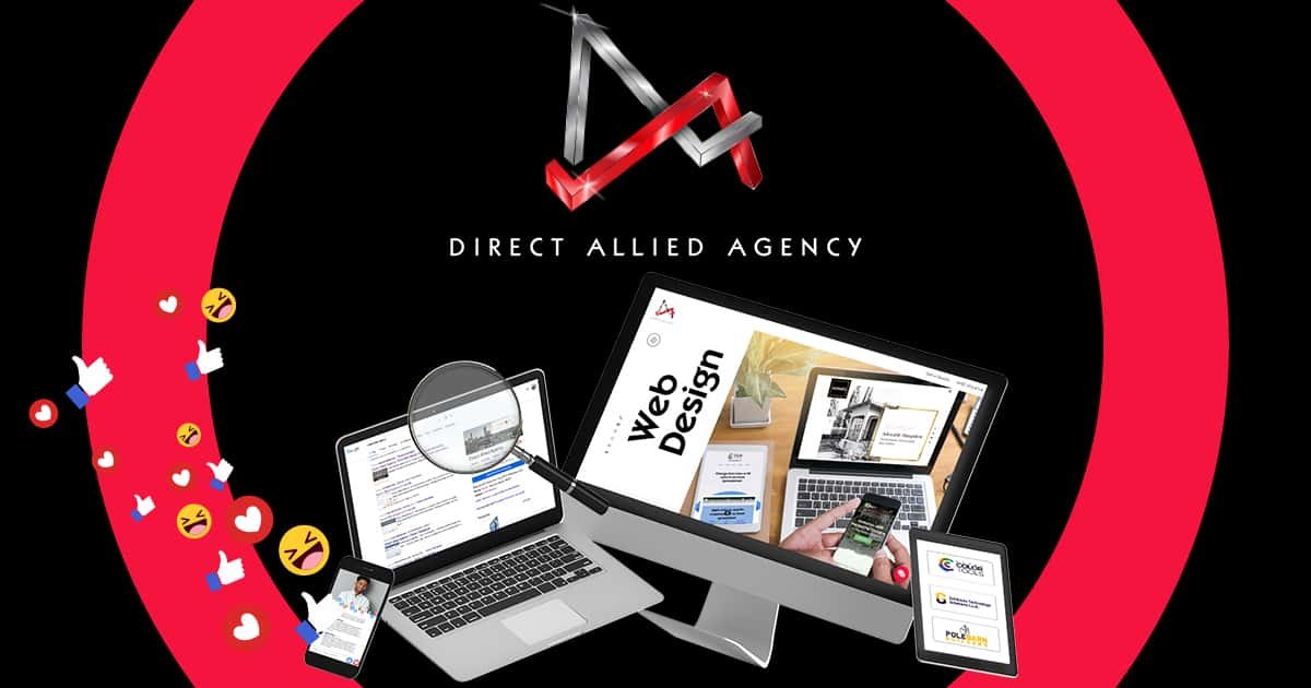 A visual selected by Direct Allied Agency for its website