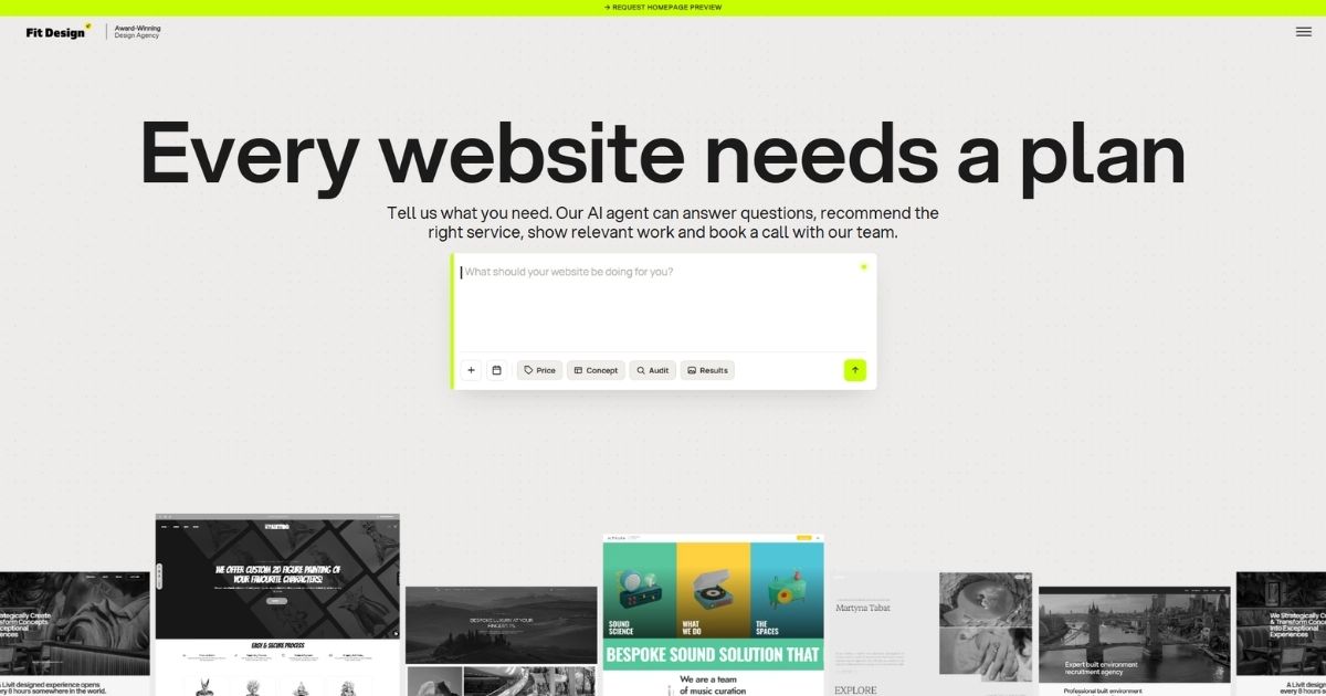 A visual selected by Fit Design for its website
