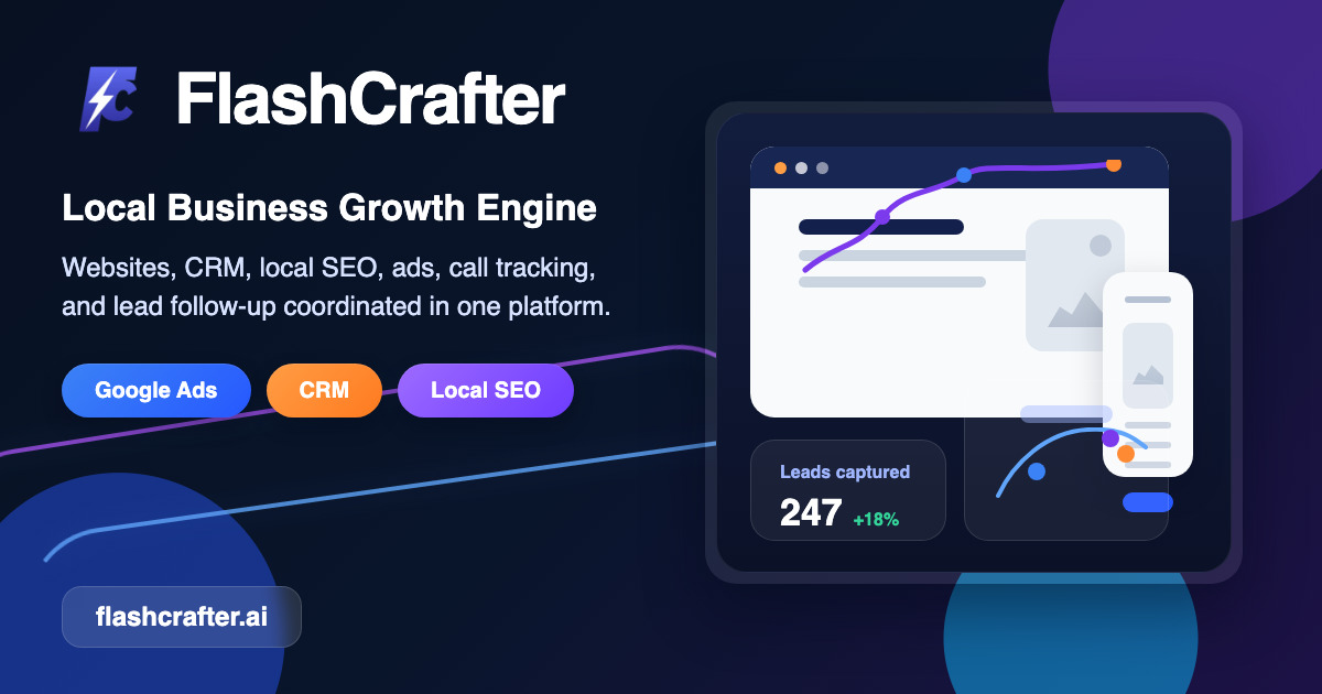 A visual selected by Flashcrafter.ai for its website