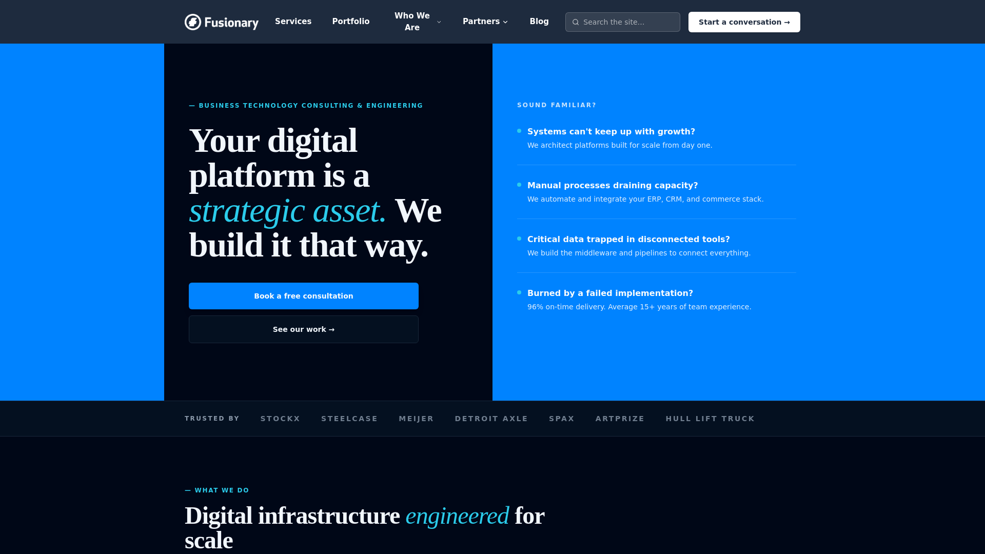 A visual selected by Fusionary for its website