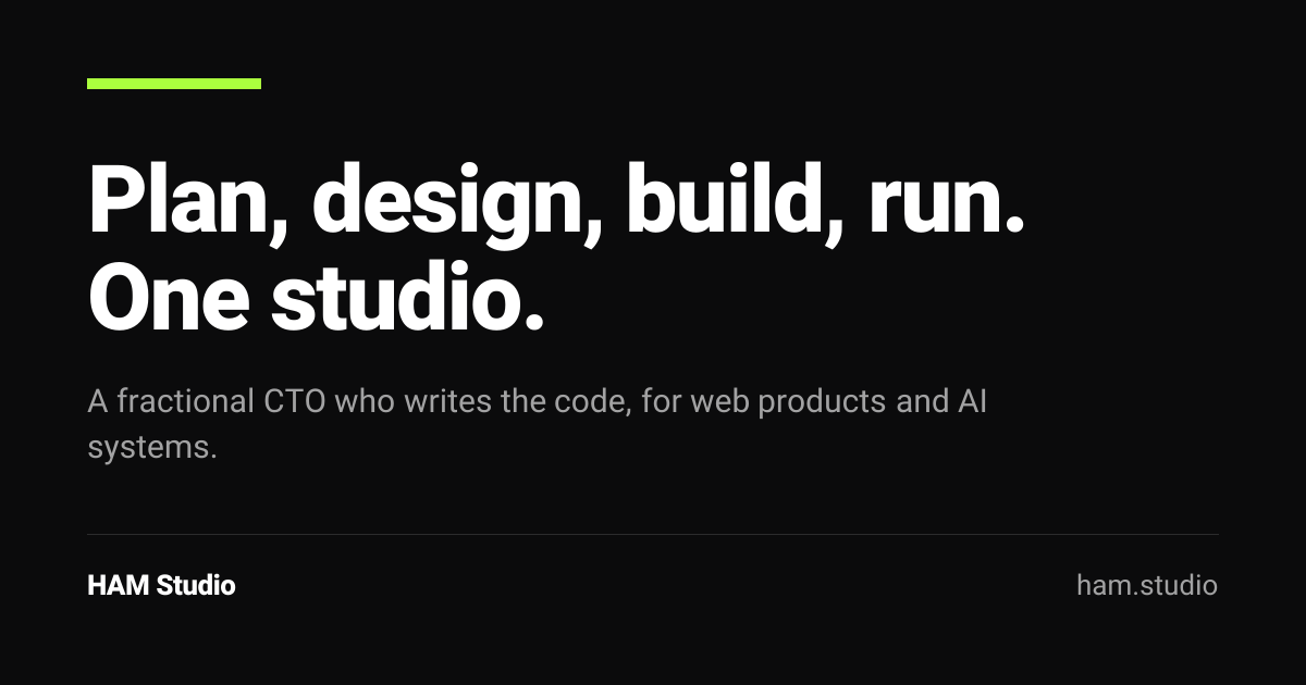 A visual selected by HAM Studio for its website