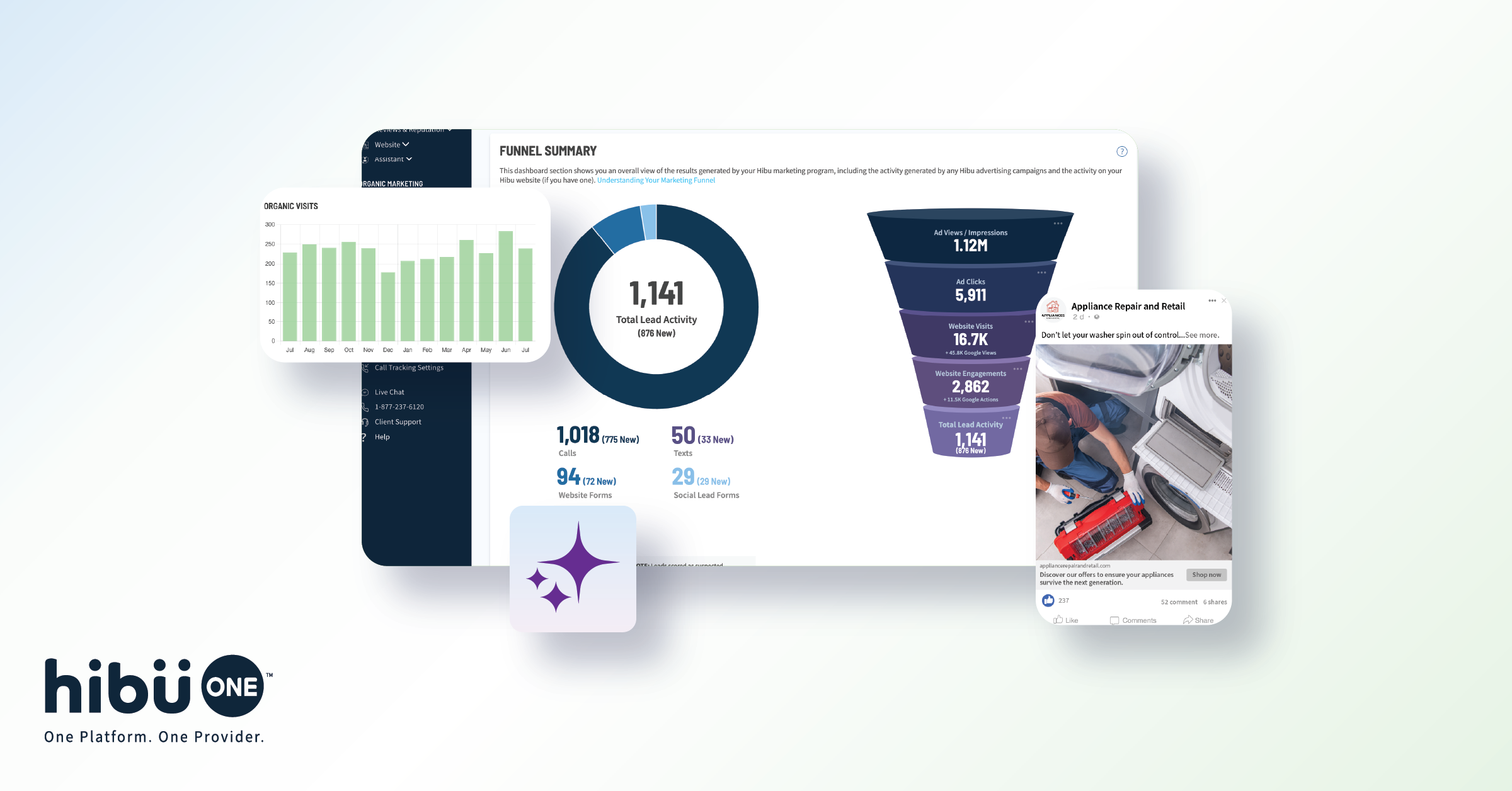 A visual selected by Hibu for its website
