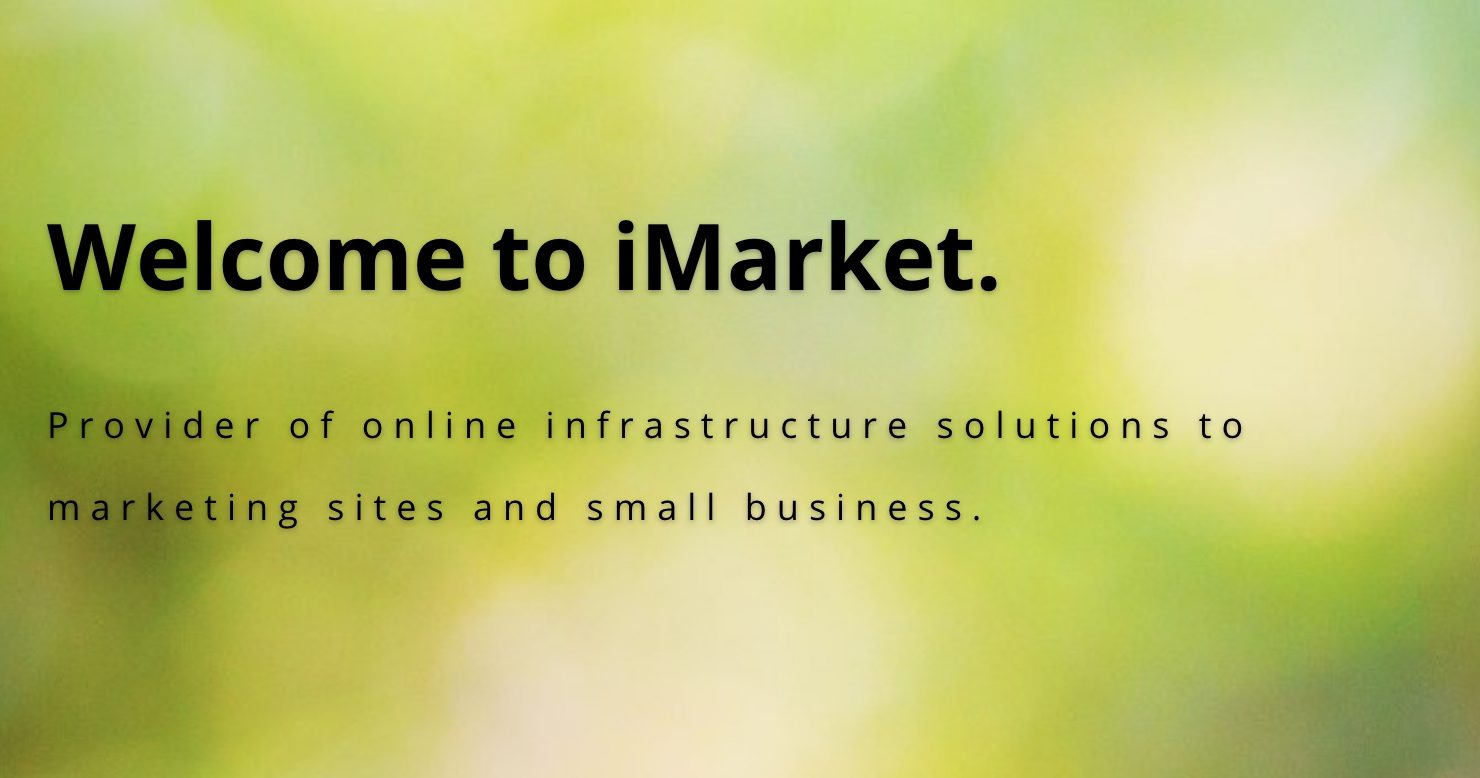 A visual selected by iMarket LLC for its website