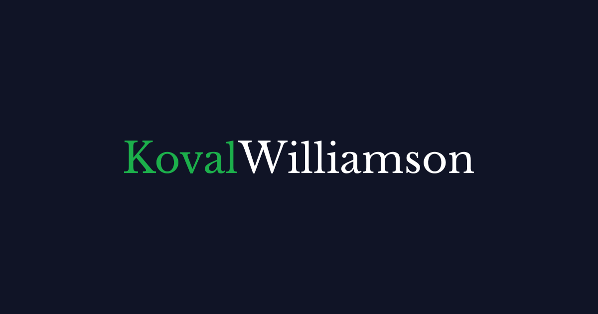 A visual selected by Koval-Williamson for its website