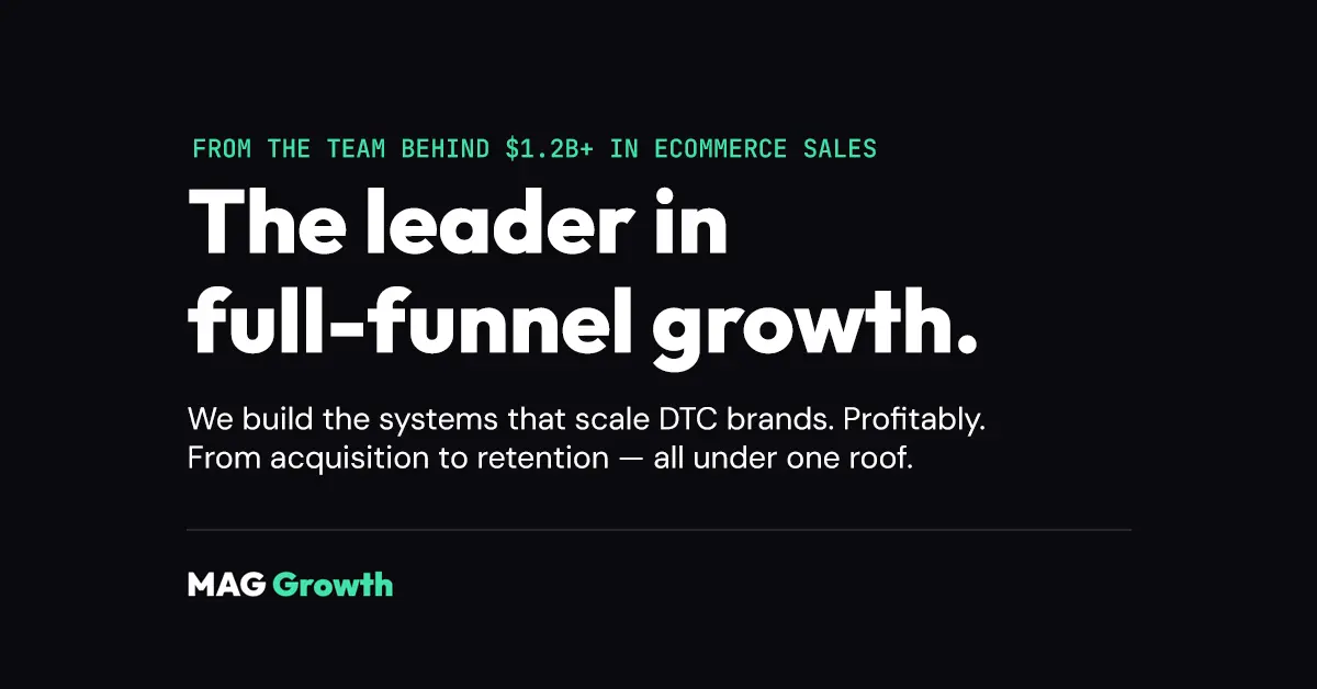 A visual selected by MAG Growth for its website