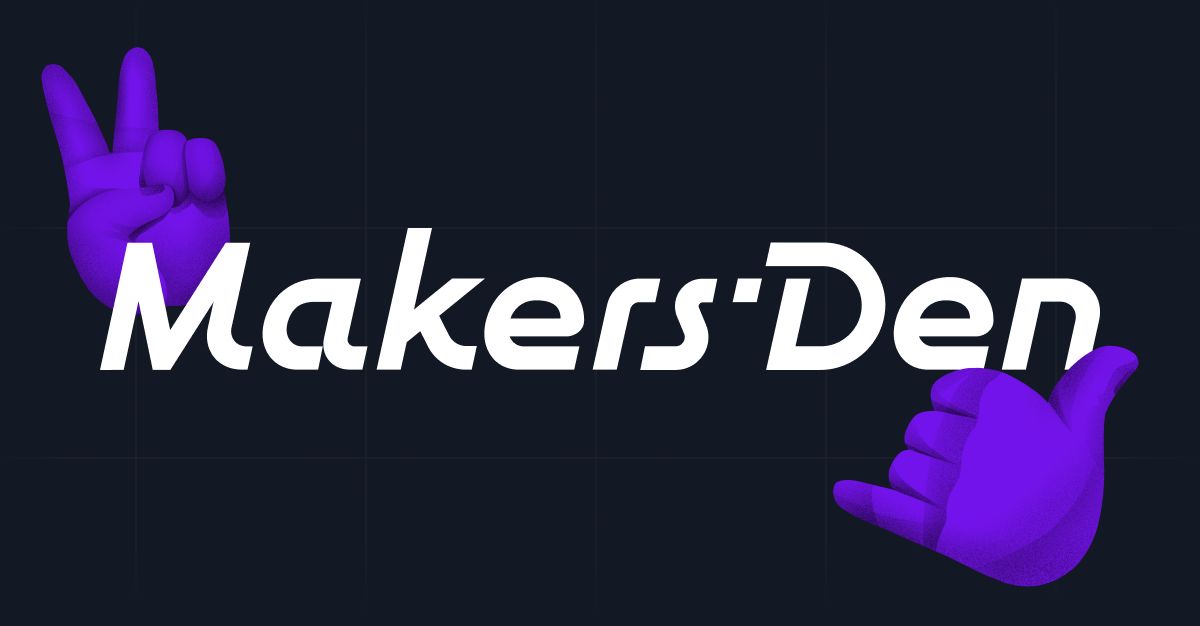 A visual selected by Makers' Den for its website