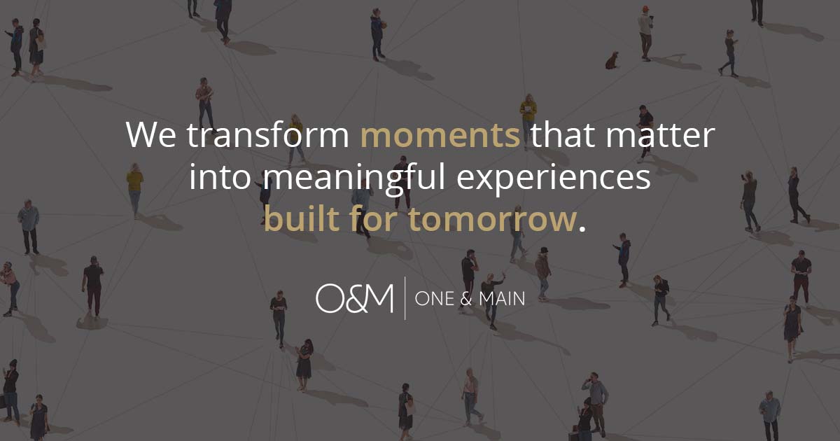 A visual selected by ONE & MAIN for its website