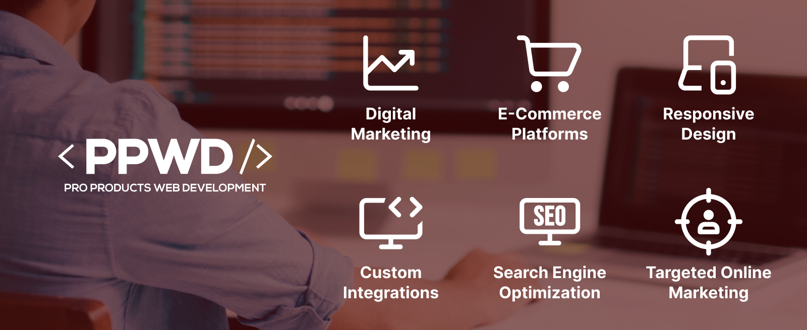 A visual selected by ProProducts Web Development for its website