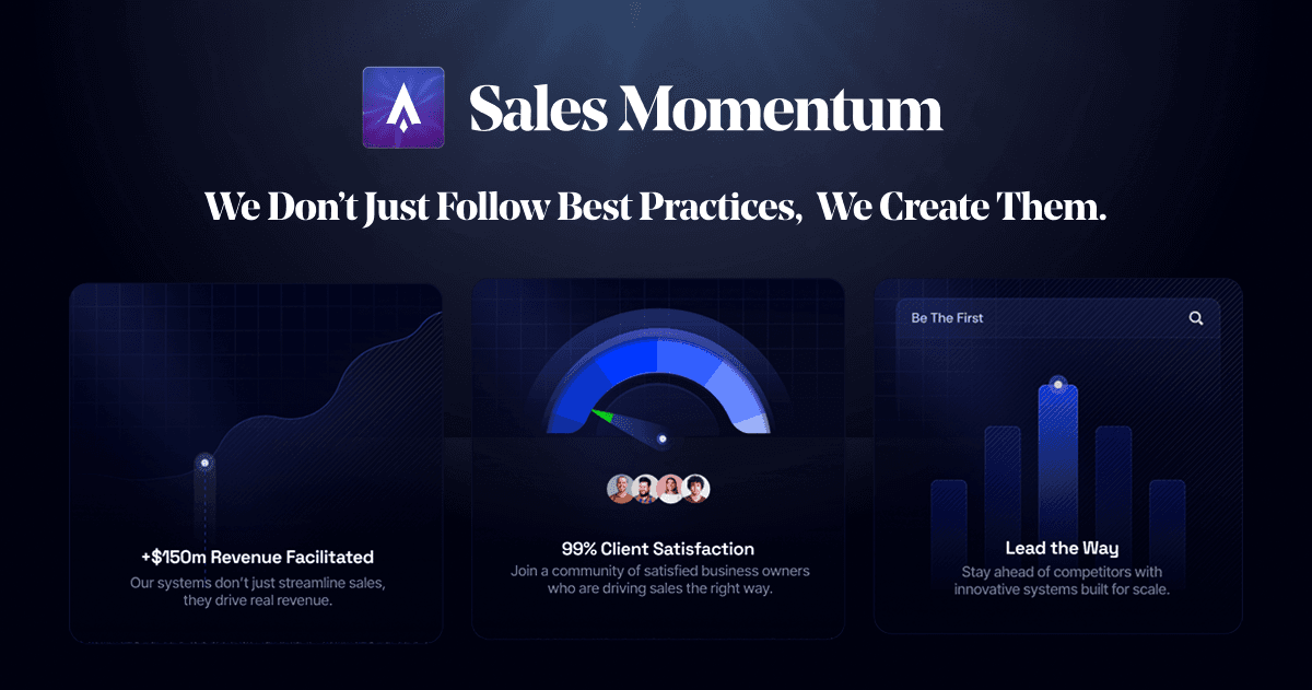 A visual selected by Sales Momentum for its website