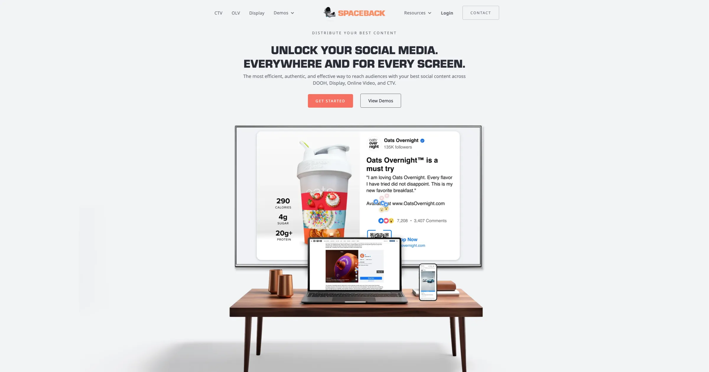 A visual selected by Spaceback for its website