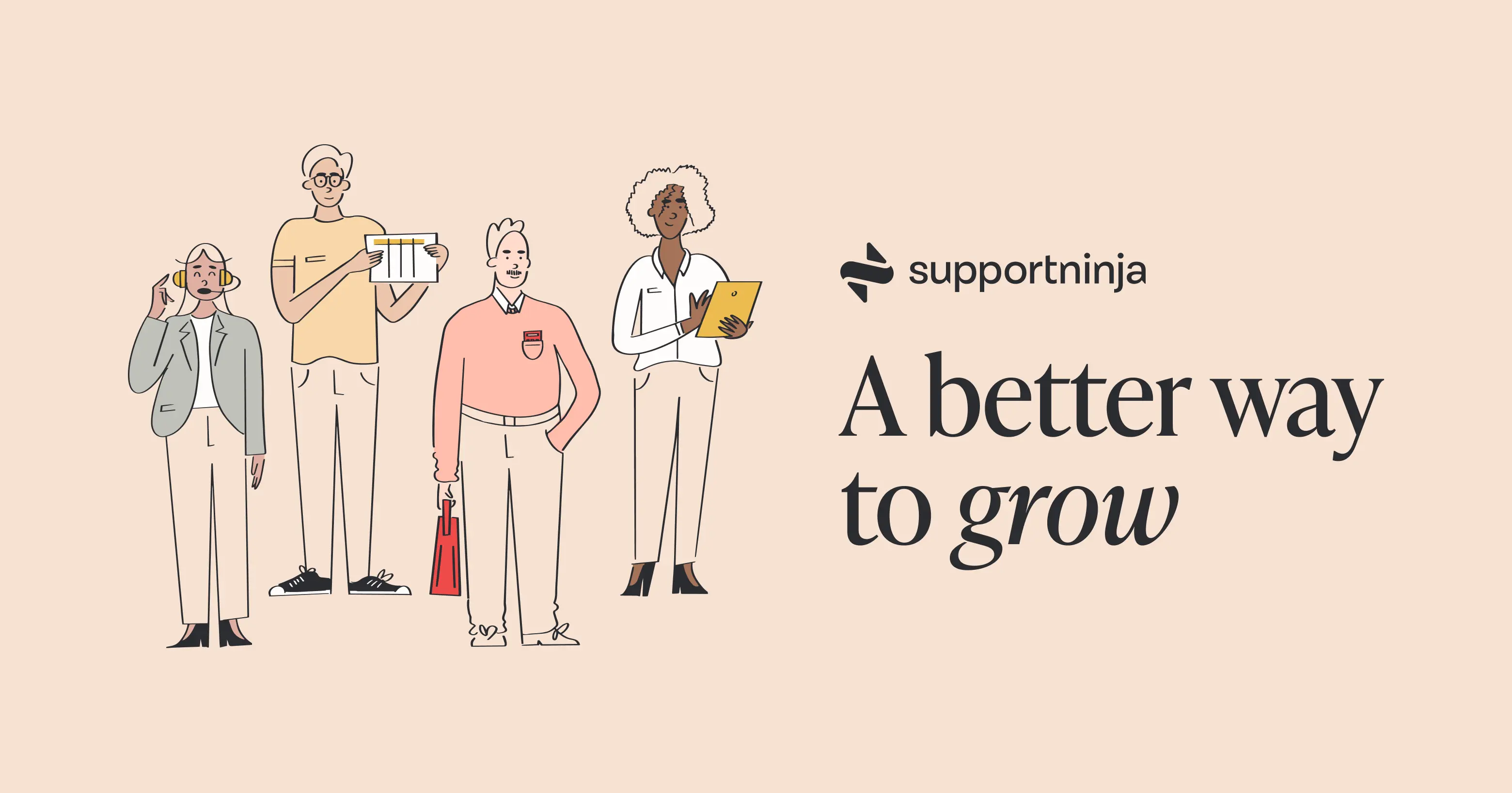 A visual selected by SupportNinja for its website
