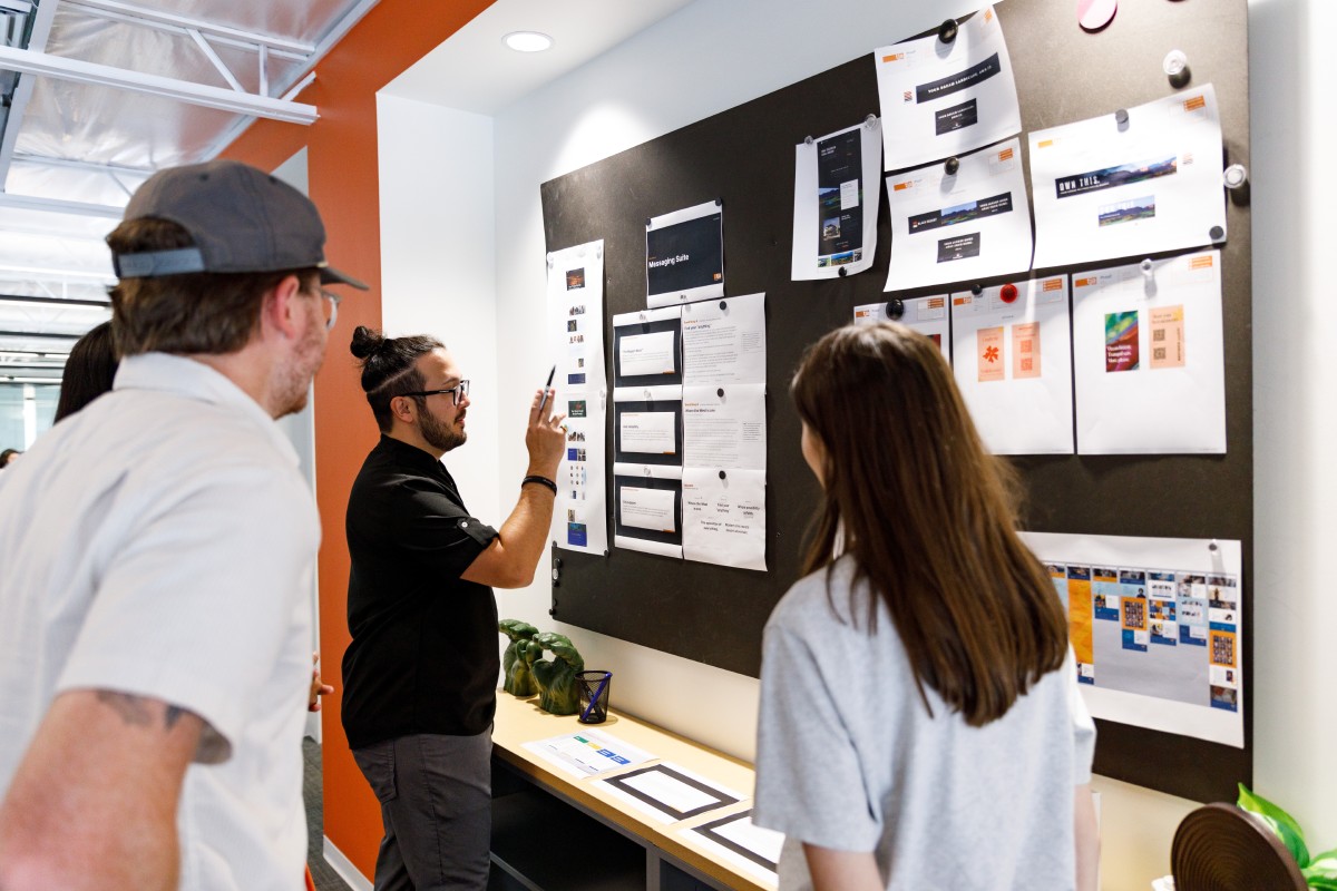 A visual selected by The James Agency for its website