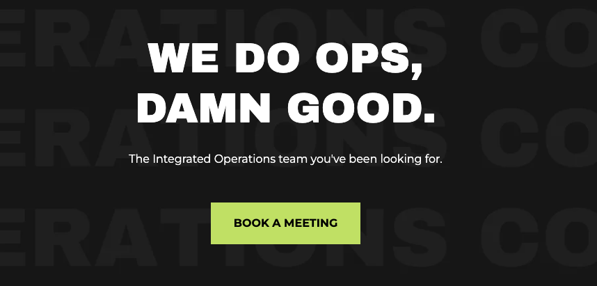 A visual selected by The Operations Company for its website