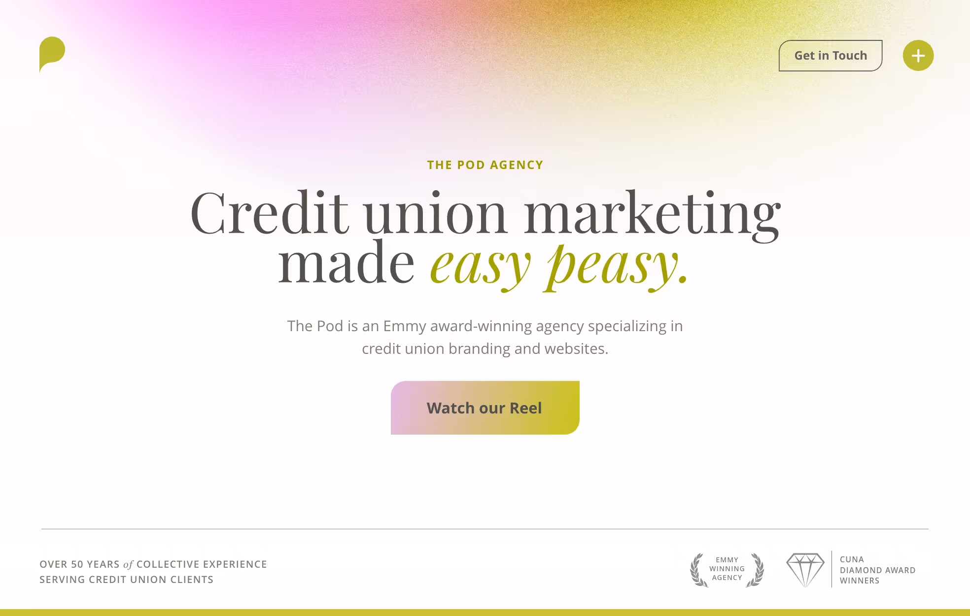 A visual selected by The Pod Agency for its website