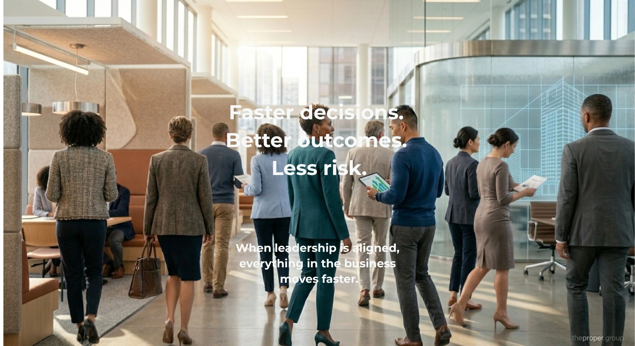 A visual selected by The Proper Group for its website