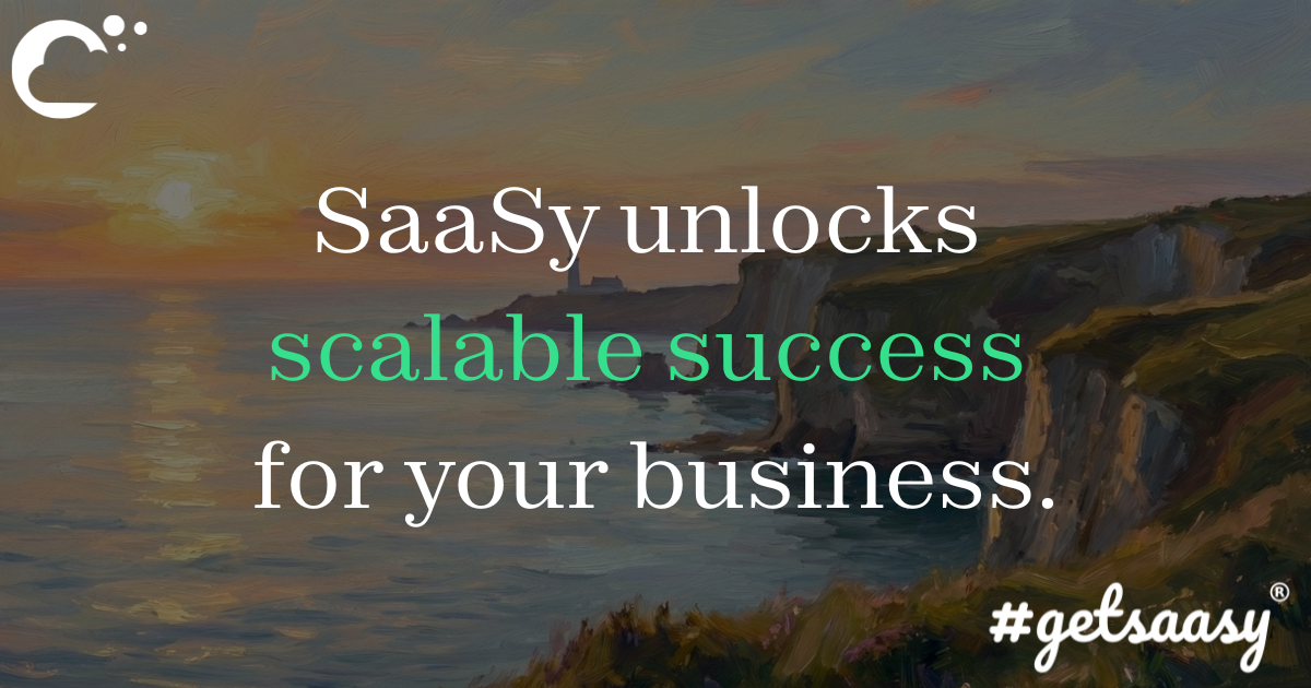 A visual selected by The SaaSy People for its website