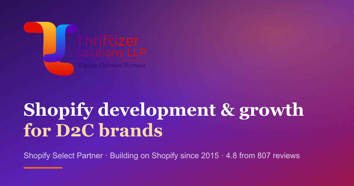 A visual selected by Thriftizer Solutions for its website
