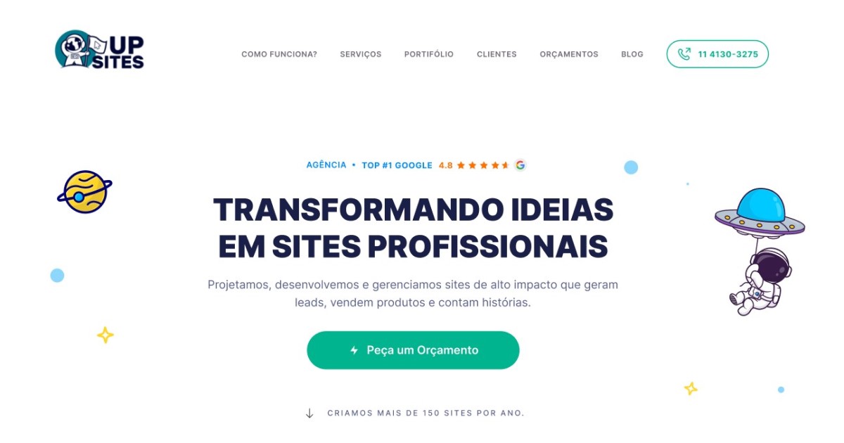 A visual selected by UpSites Digital for its website