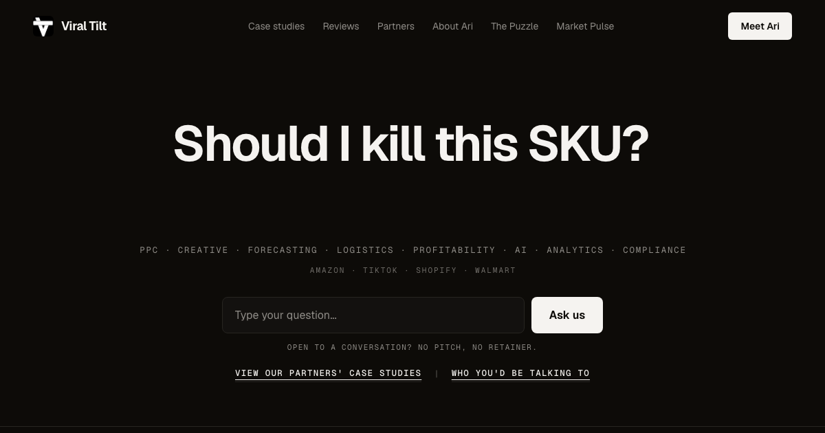 A visual selected by Viral Tilt Inc. for its website