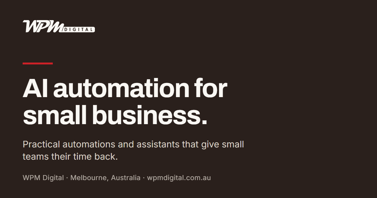 A visual selected by WPM Digital for its website
